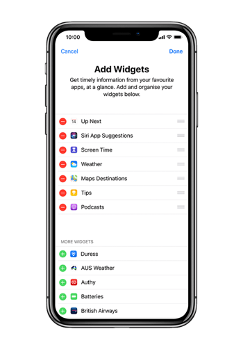Add Duress to widget