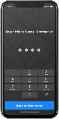 Enter Pin to Cancel