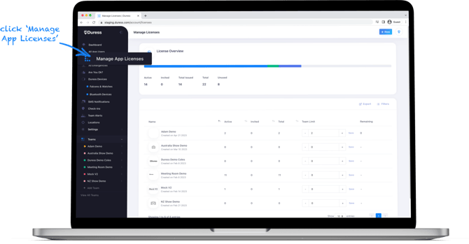 Manage LicensesNEW